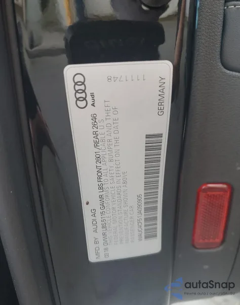 2018 Audi S5 Prestige from USA, damaged, VIN WAUC4CF51JA090905